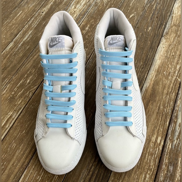 Nike White High Blazers; Carolina Blue Laces; Men’s 13 - Picture 3 of 7